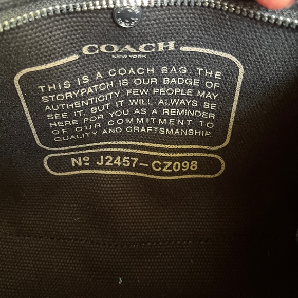 Coach Black Canvas Tote Bag MINI - Picture 5 of 7